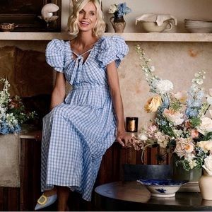 ANTONIO MELANI Blue Gingham Dress